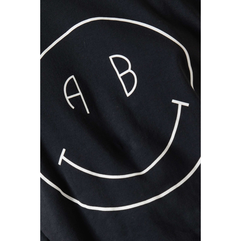 ANINE BING - Avi Smiley T-shirt in Cotton-jersey