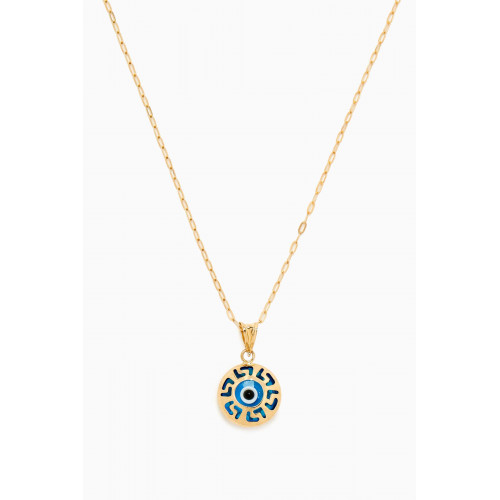 M's Gems - Nazar Protection Pendant Necklace in 18kt Gold
