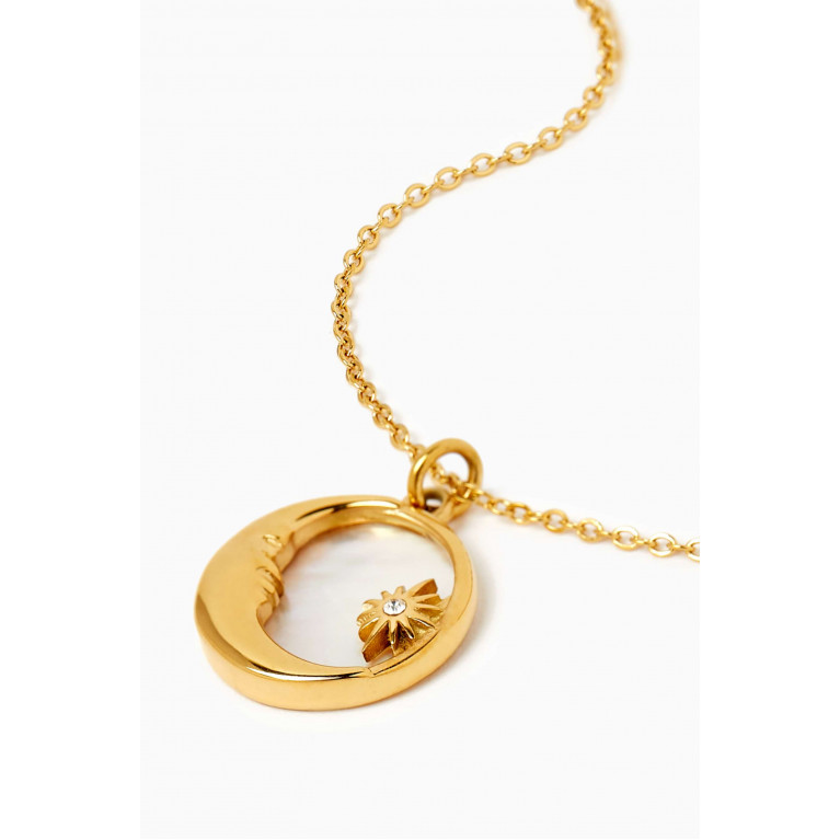 The Jewels Jar - Nova Pendant Necklace in 18kt Gold-plated Stainless Steel