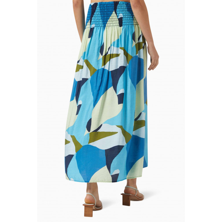 Electric & Rose - Lily Paradise-print Maxi Skirt in Rayon-nylon