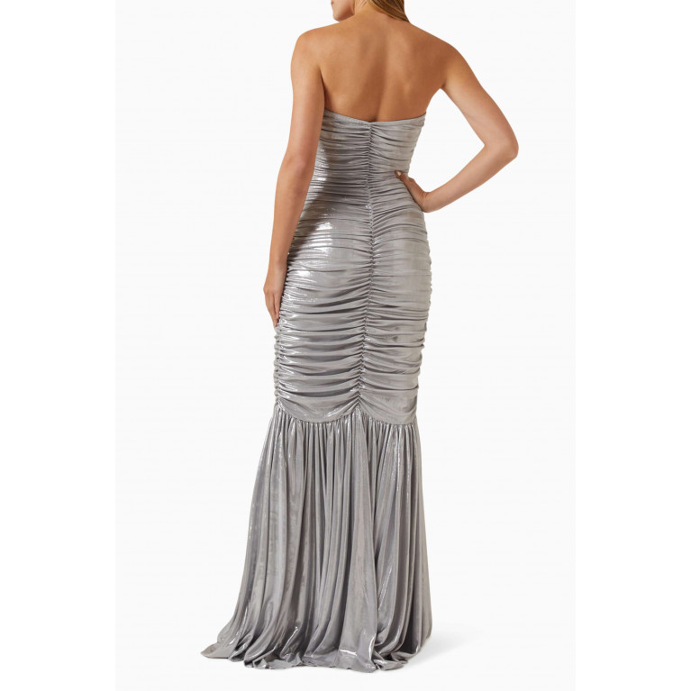 Norma Kamali - Metallic Fishtail Gown in Stretch-lame