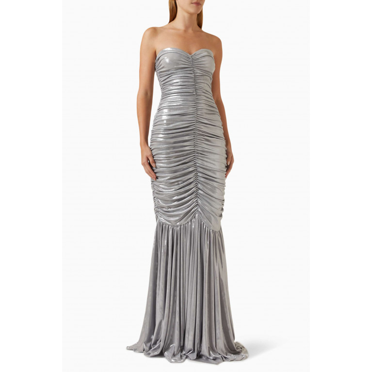 Norma Kamali - Metallic Fishtail Gown in Stretch-lame