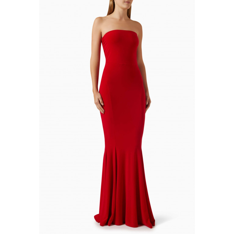 Norma Kamali - Strapless Fishtail Gown in Poly-lycra