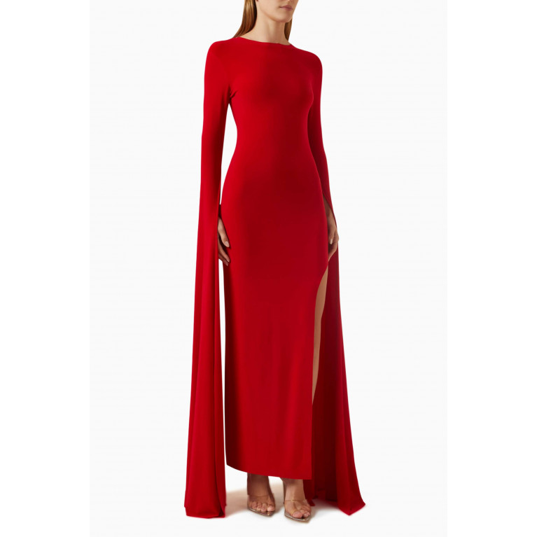 Norma Kamali - Ribbon-sleeve Gown in Poly-lycra