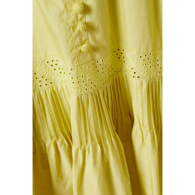 Joslin - Lilah Embroidery Midi Smock Dress in Organic Cotton