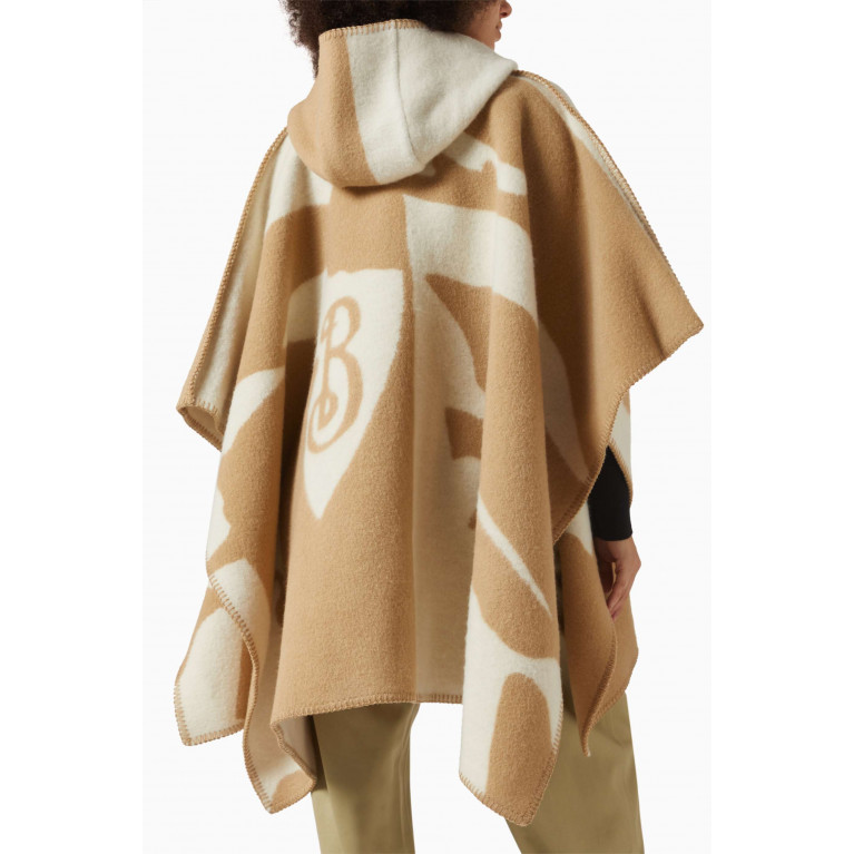 Burberry - Check-print Cape in Wool