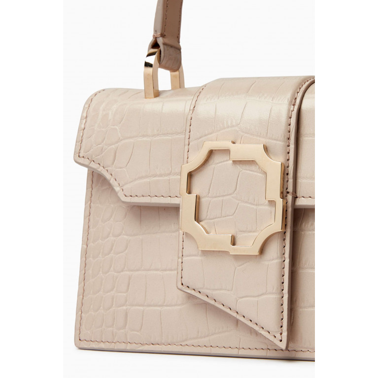Malone Souliers - Mini Audrey Top-handle Bag in Croc-embossed Leather