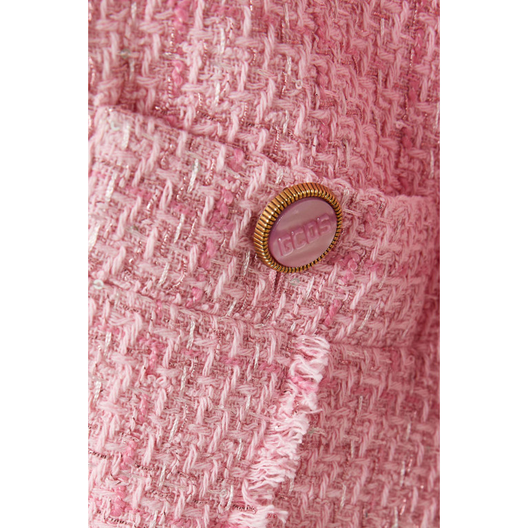 GCDS - Tweed Cropped Jacket in Cotton-Blend