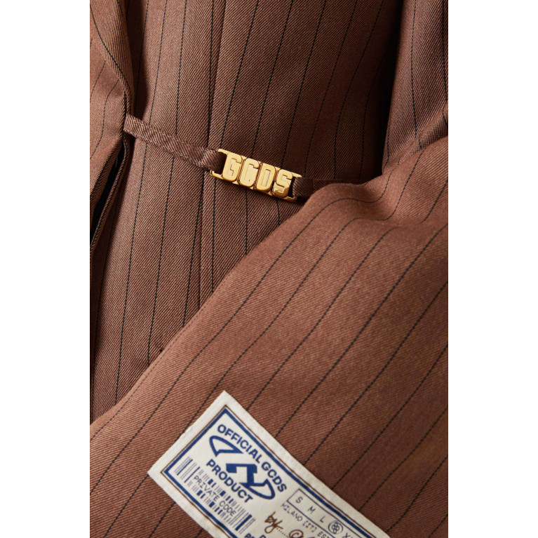 GCDS - Pinstripe Clip Blazer in Polyester