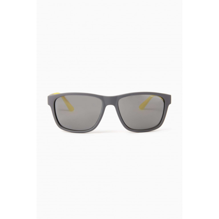 Armani Exchange - Square Frame Sunglasses in Acetate Grey