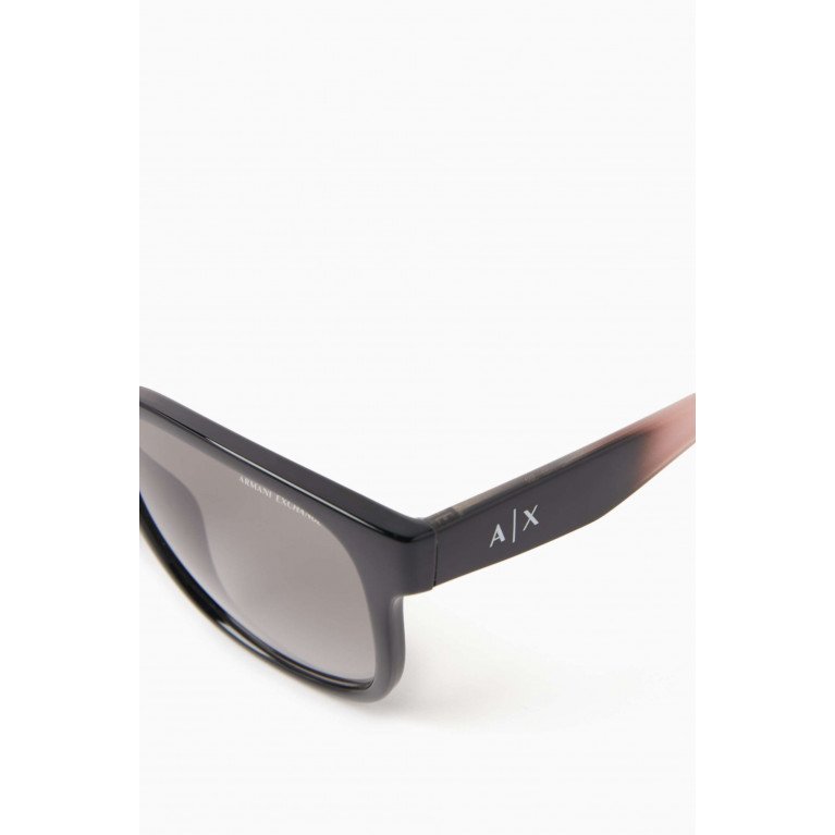 Armani Exchange - Square Sunglasses in Acetate Black