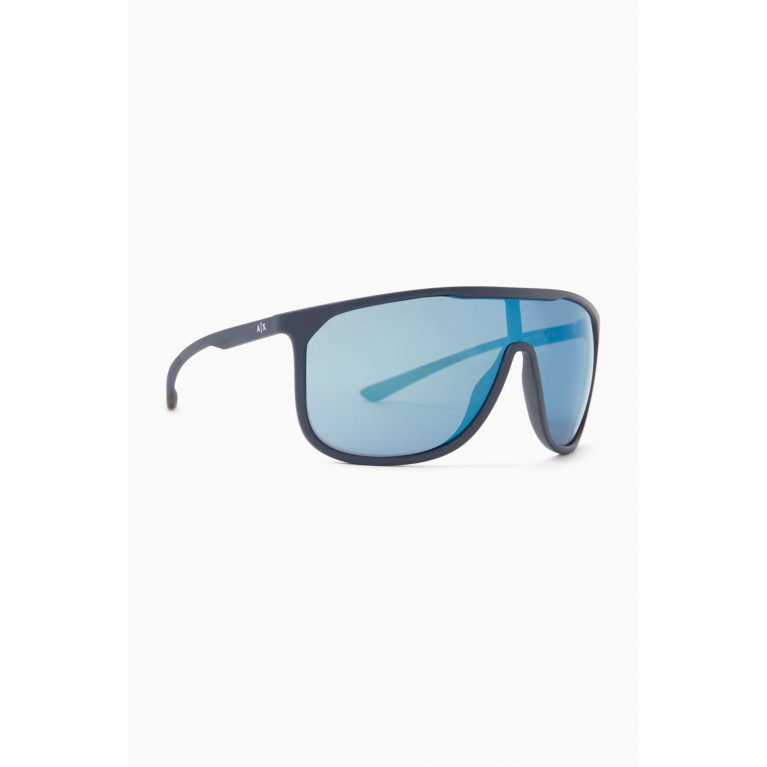 Armani Exchange - Square Sunglasses in Acetate Blue