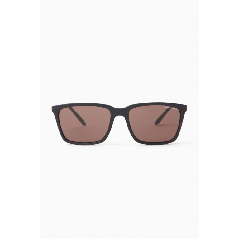 Armani Exchange - Square Sunglasses in Acetate Black
