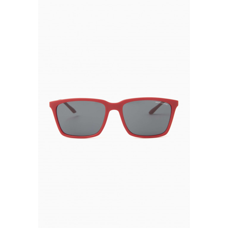 Armani Exchange - Square Sunglasses in Acetate Red