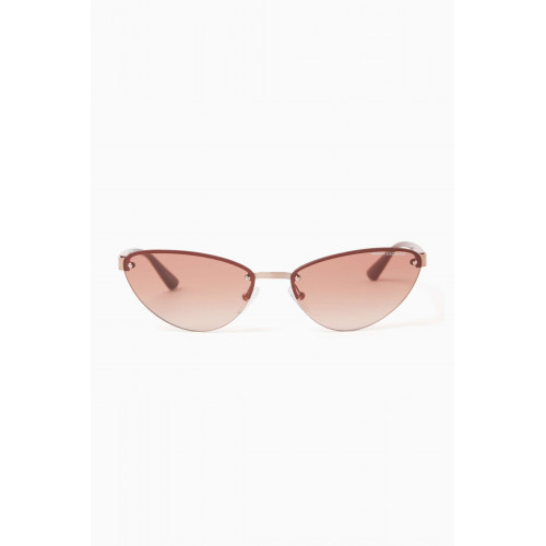 Armani Exchange - Cat-eye Sunglasses in Metal Burgundy