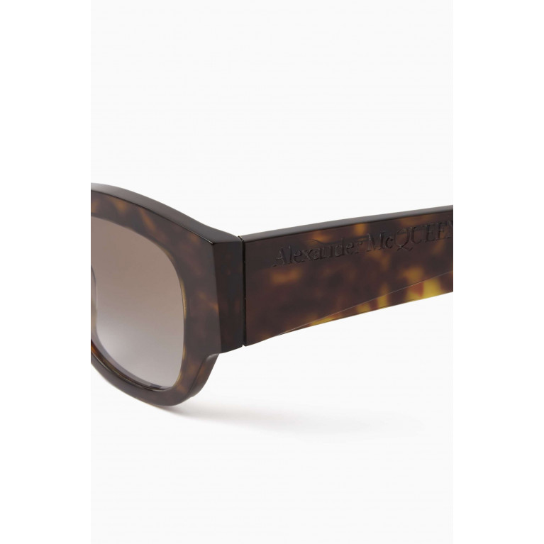 Alexander McQueen - Havana Sunglasses in Recycled Acetate