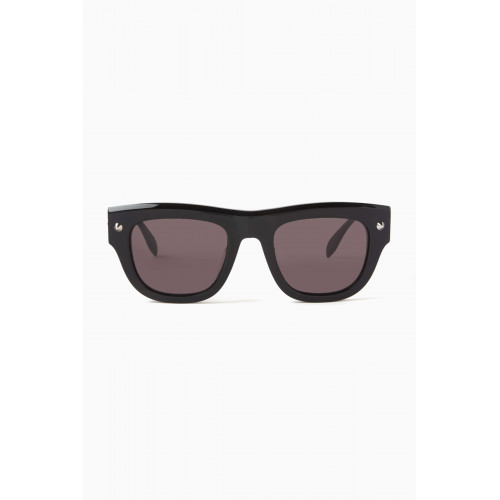 Alexander McQueen - Studded Rectangular Sunglasses in Acetate