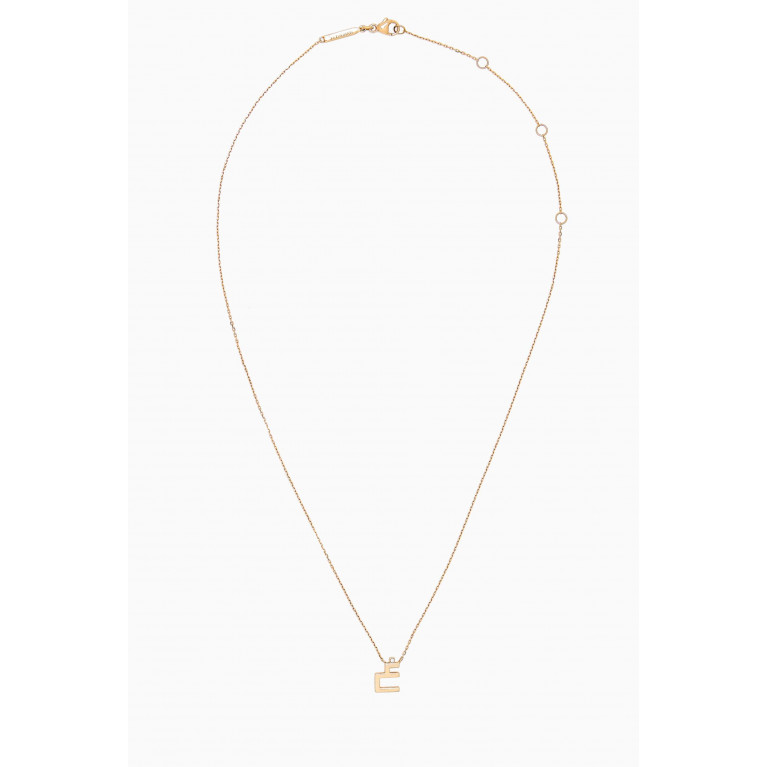 Yataghan Jewellery - Harfi Ghain Diamond Necklace in 18kt Rose Gold