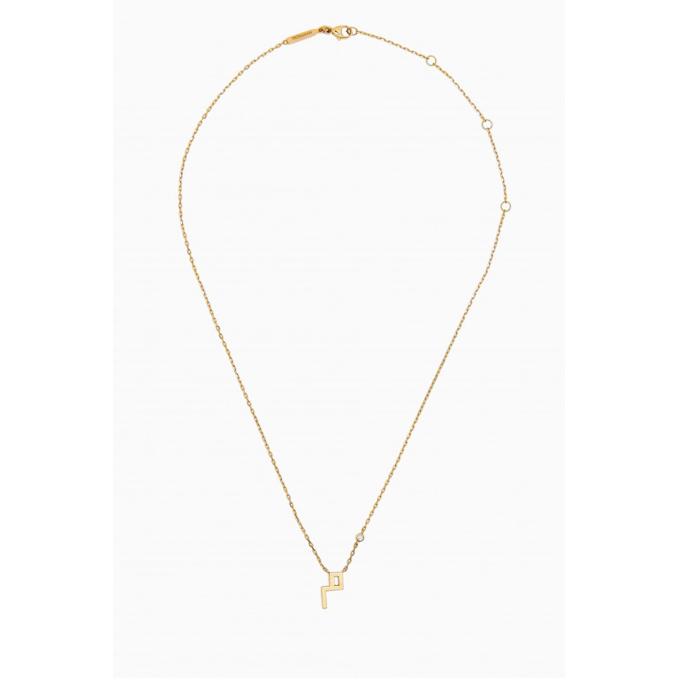 Yataghan Jewellery - Harfi Meem Diamond Necklace in 18kt Gold