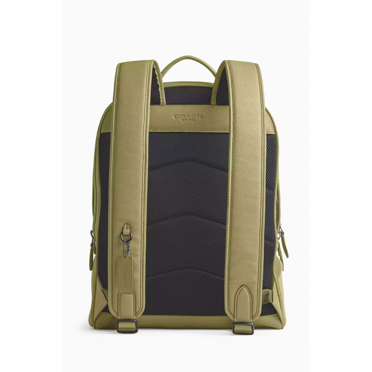 Coach - Charter Backpack in Polished Pebble Leather Green