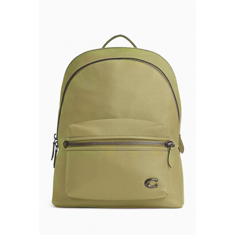 Coach - Charter Backpack in Polished Pebble Leather Green