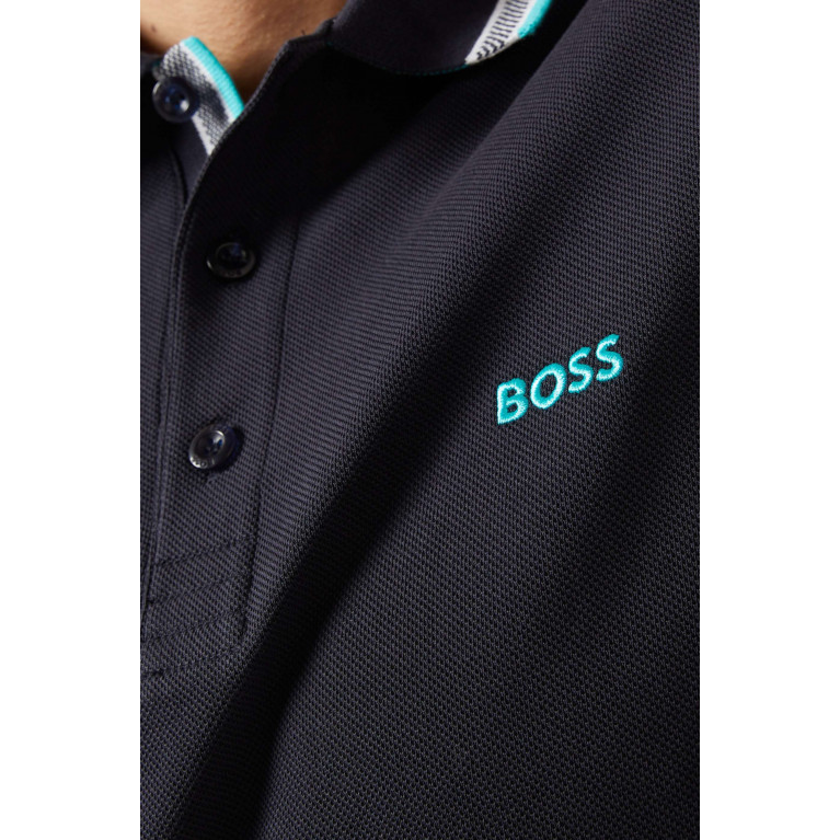 Boss - Paddy Tipped Logo Polo in Cotton Piqué