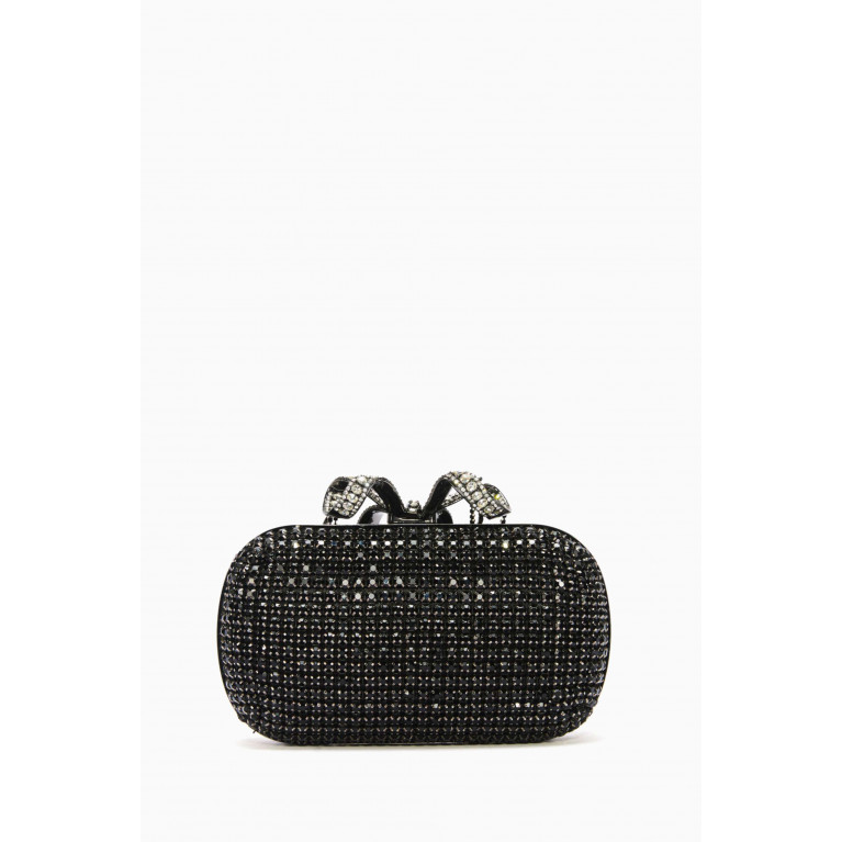 Self-Portrait - Clutch Bag in Crystal-embellished Chainmail