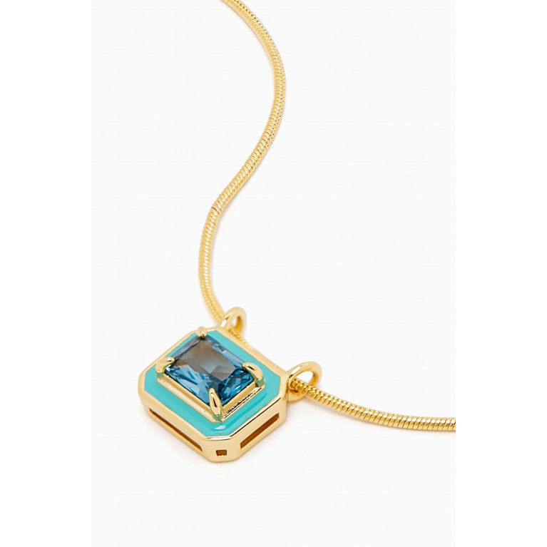 Luv Aj - Bezel Pendant Necklace in Gold-plated Brass