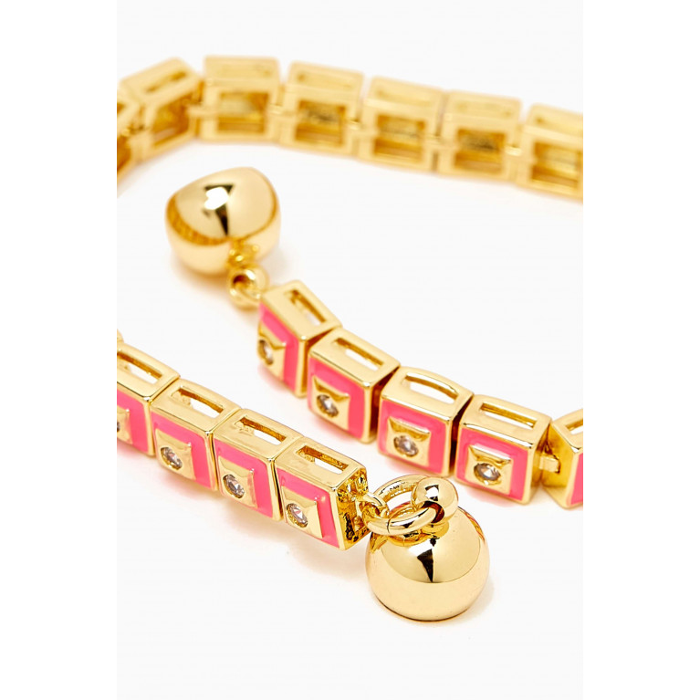 Luv Aj - Pyramid Stud Tennis Bracelet in Gold-plated Brass