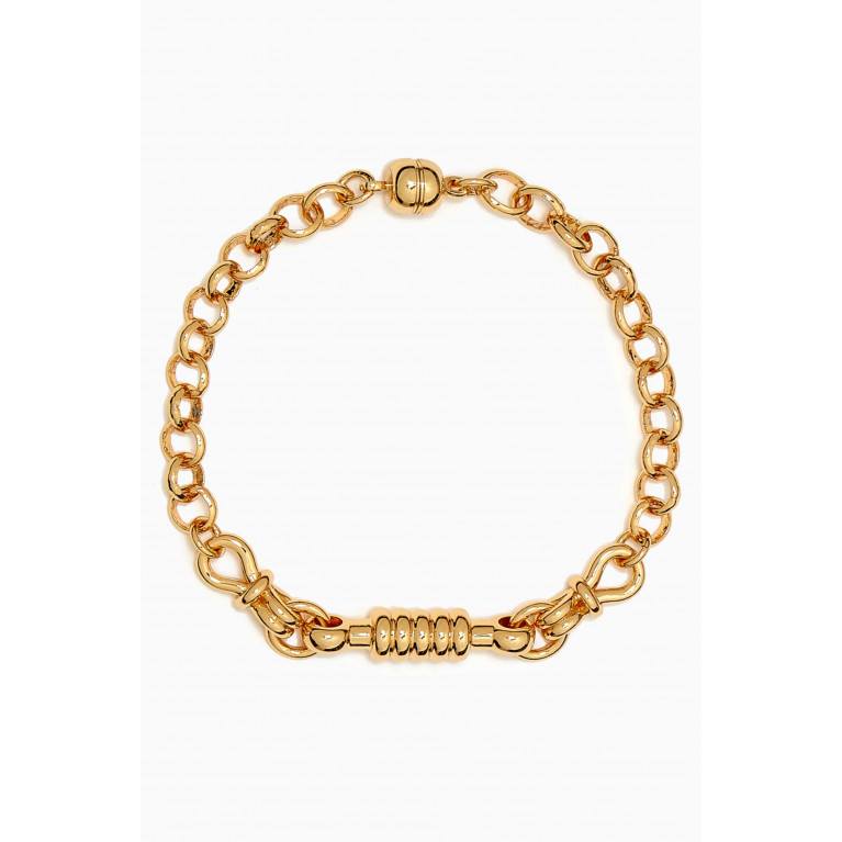 Luv Aj - Horsebit Bracelet in Gold-plated Brass
