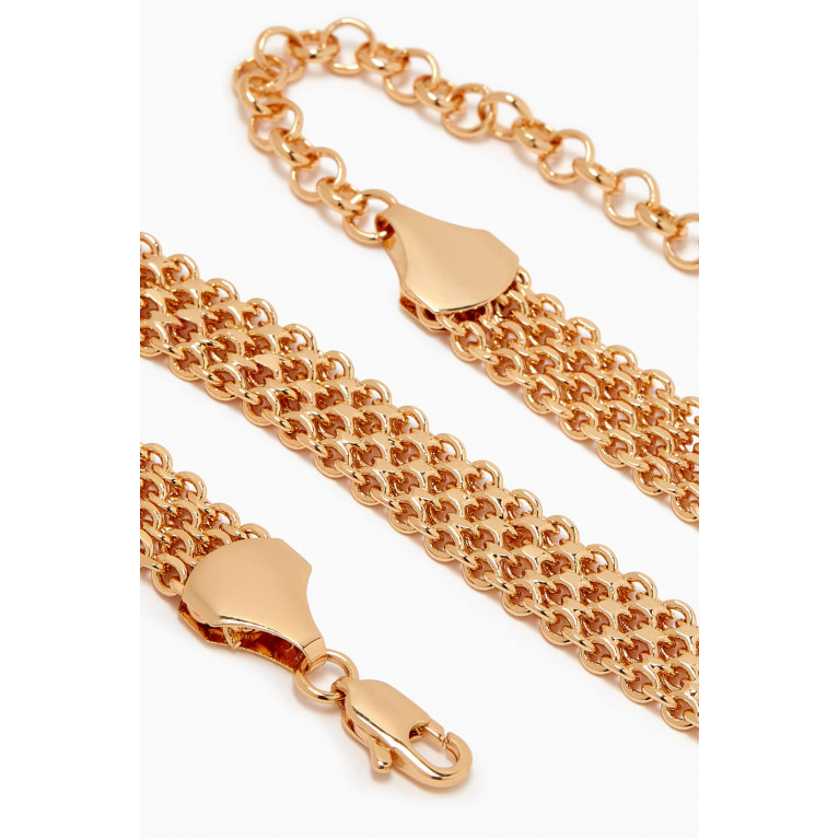 Luv Aj - Dries Chain Necklace in Gold-plated Brass