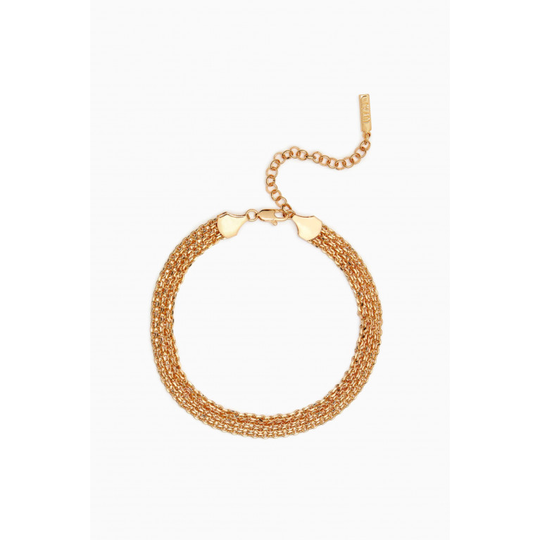 Luv Aj - Dries Chain Necklace in Gold-plated Brass