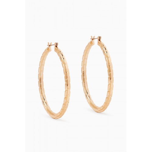 Luv Aj - The Chloe Chain Hoops in Gold-plated Brass
