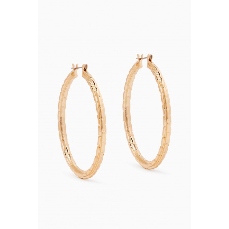 Luv Aj - The Chloe Chain Hoops in Gold-plated Brass