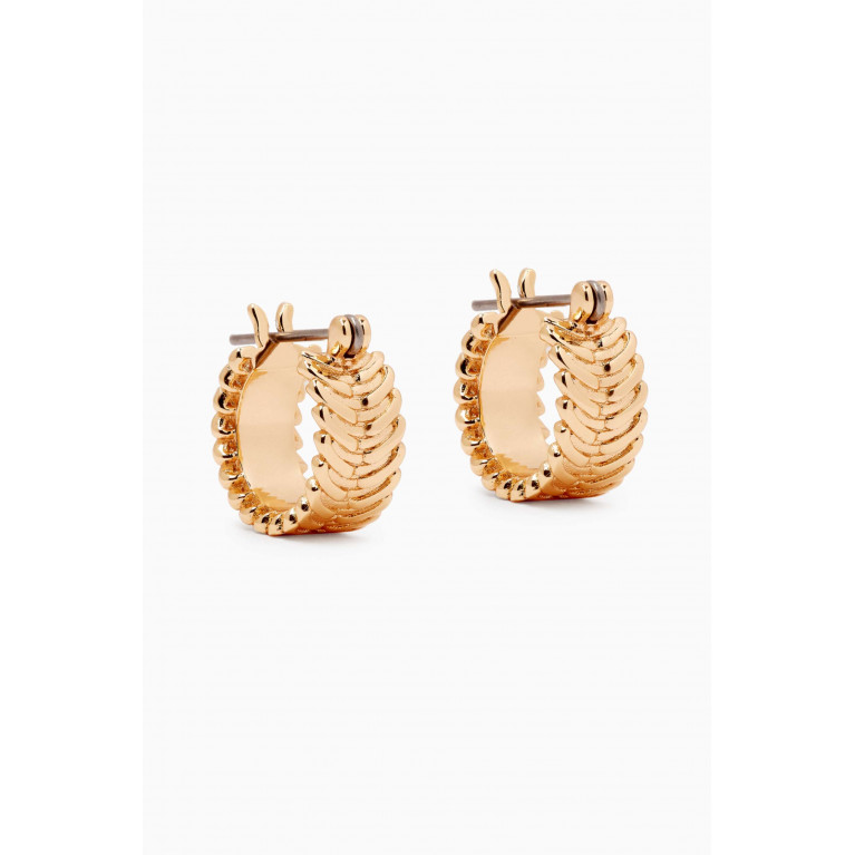 Luv Aj - The Domenico Chunky Chain Hoops in Gold-plated Brass