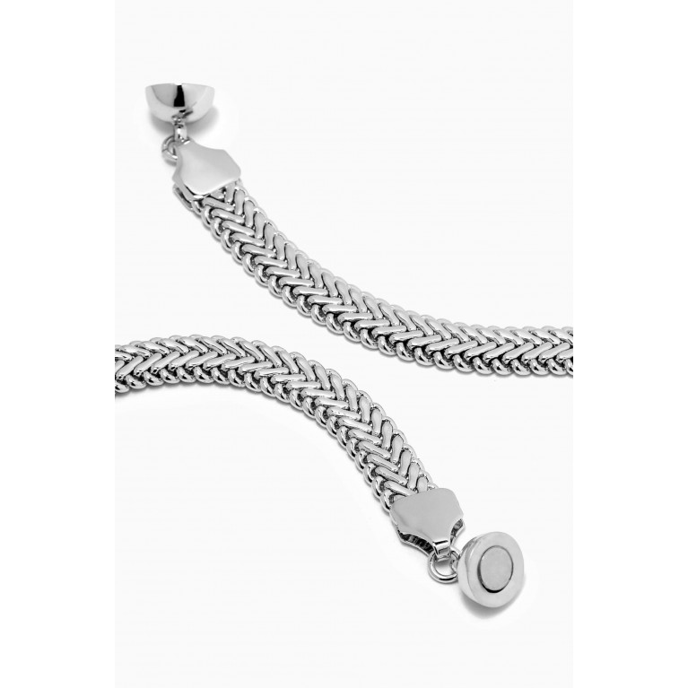Luv Aj - Domenico Chain Necklace in Silver-plated Brass