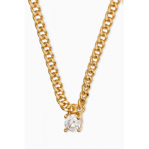 Luv Aj - Bardot Stud Charm Necklace in Gold-plated Brass