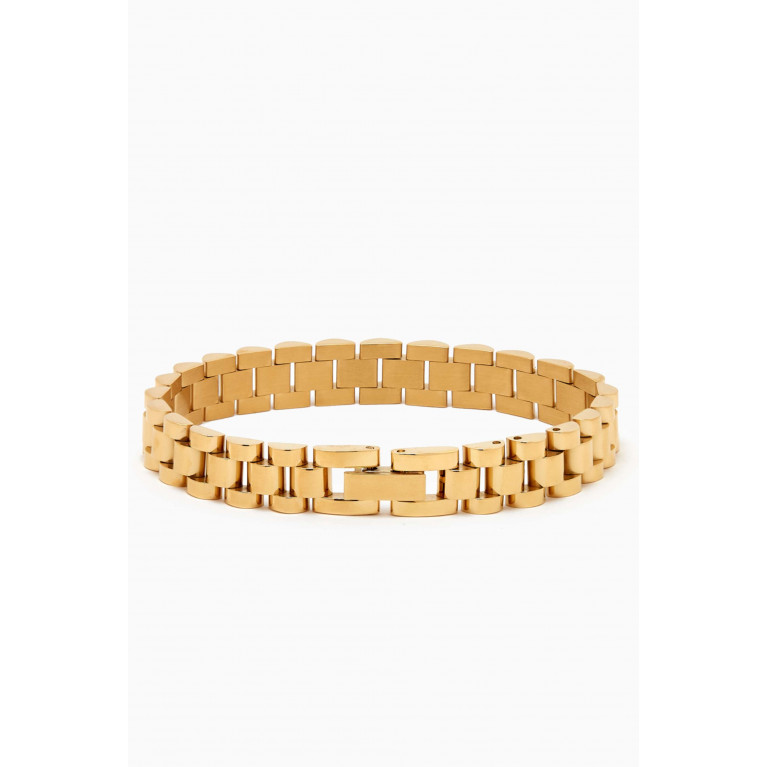 Luv Aj - Timepiece Bracelet in Gold-plated Brass