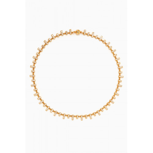 Luv Aj - The Ray Pavé Necklace in Gold-plated Brass
