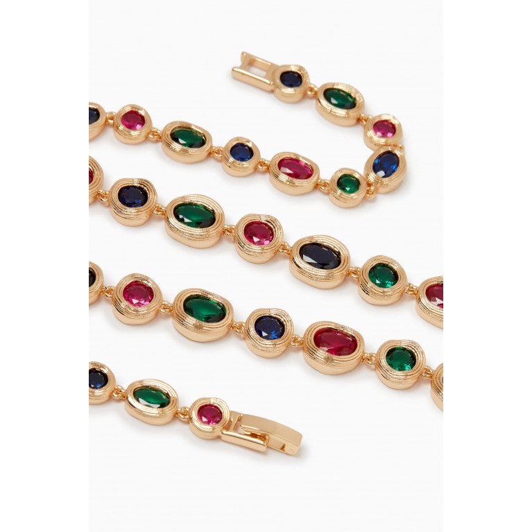 Luv Aj - Royale Stone Tennis Necklace in Gold-plated Brass