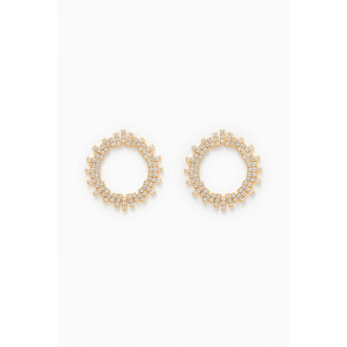 Luv Aj - The Pavé Ray Stud Earrings in Gold-plated Brass