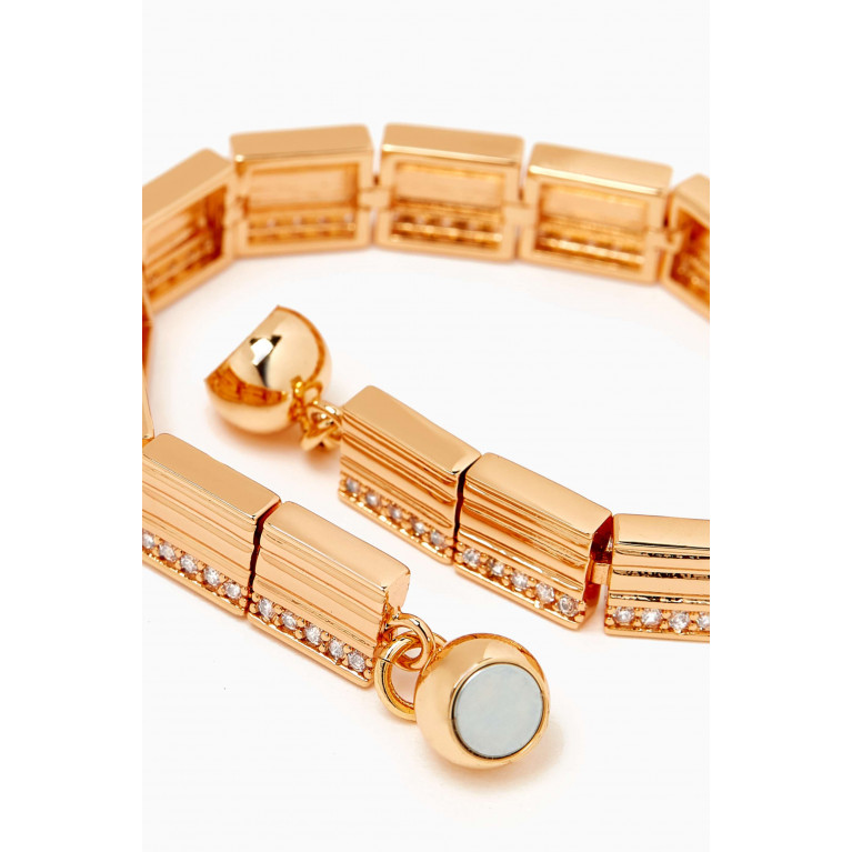 Luv Aj - Cruz Link Bracelet in Gold-plated Brass
