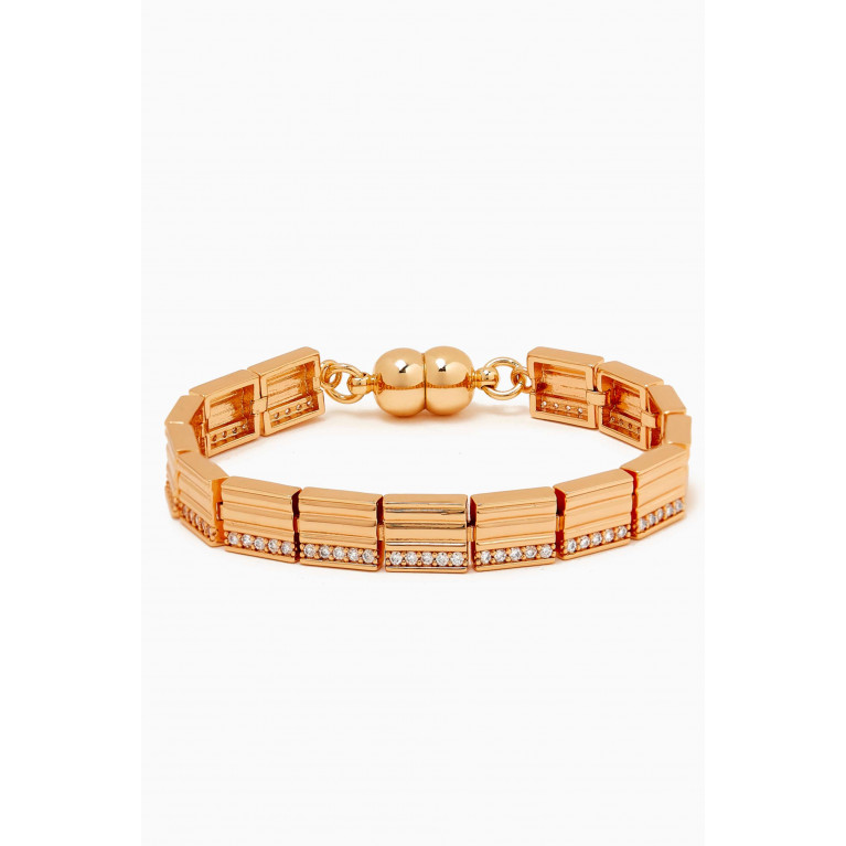 Luv Aj - Cruz Link Bracelet in Gold-plated Brass