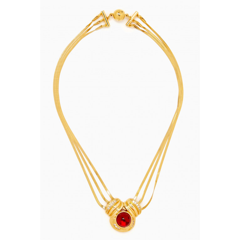 Luv Aj - The Shiraz Pendant Necklace in Gold-plated Brass