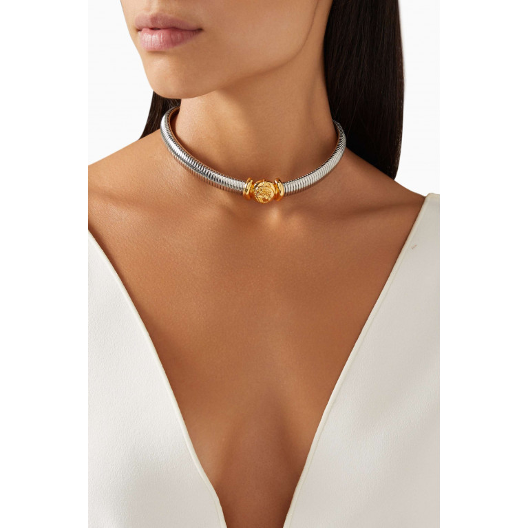 Luv Aj - The Azar Necklace in Silver-plated Brass