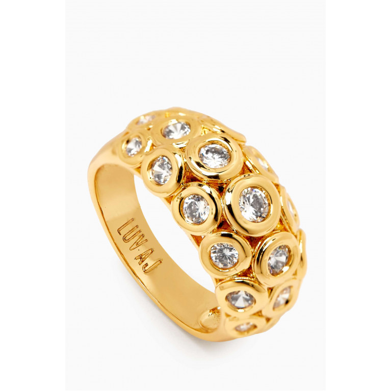Luv Aj - Sienna Stone Ring in Gold-plated Brass