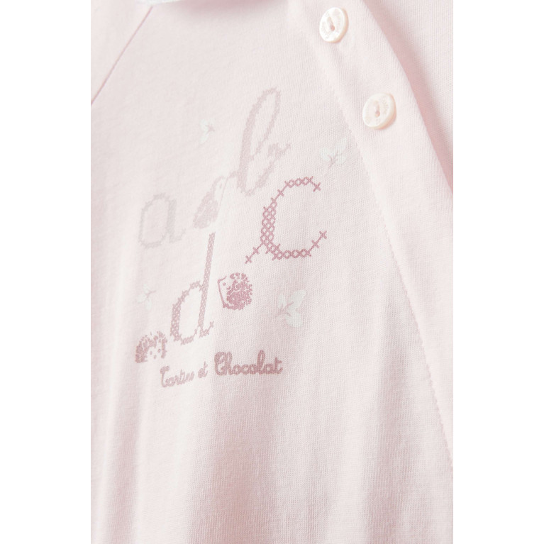 Tartine et Chocolat - Printed Pyjama Suit in Cotton Pink
