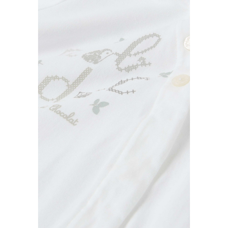 Tartine et Chocolat - Printed Pyjama Suit in Cotton White