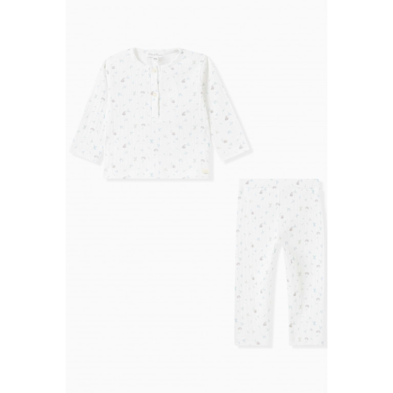 Tartine et Chocolat - Hedgehog Print Pyjama Set in Cotton
