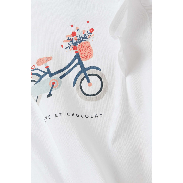 Tartine et Chocolat - Bike-print T-shirt in Cotton
